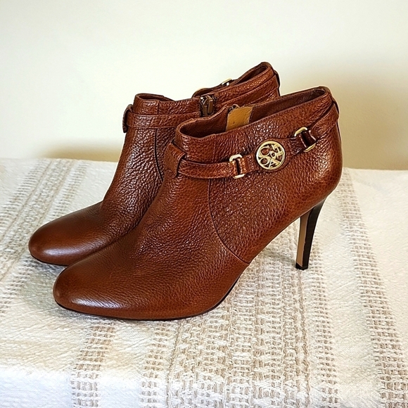Coach Women's Salene Leather Ankle Bootie in Dark Ginger Colorway. Size 8. - Picture 1 of 10